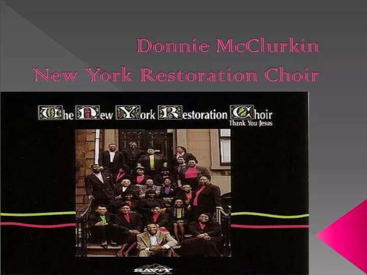 donnie mcclurkin new york restoration choir