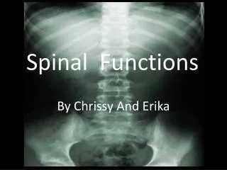 Spinal Functions