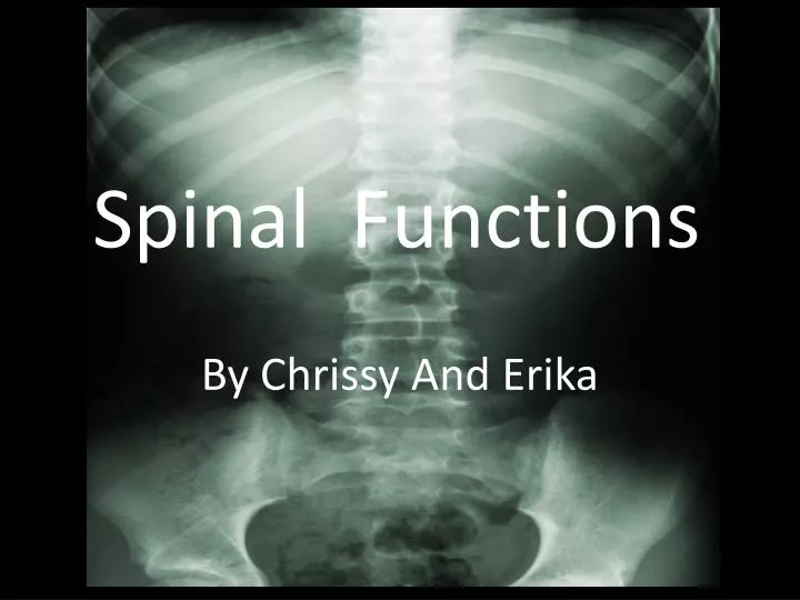 spinal functions