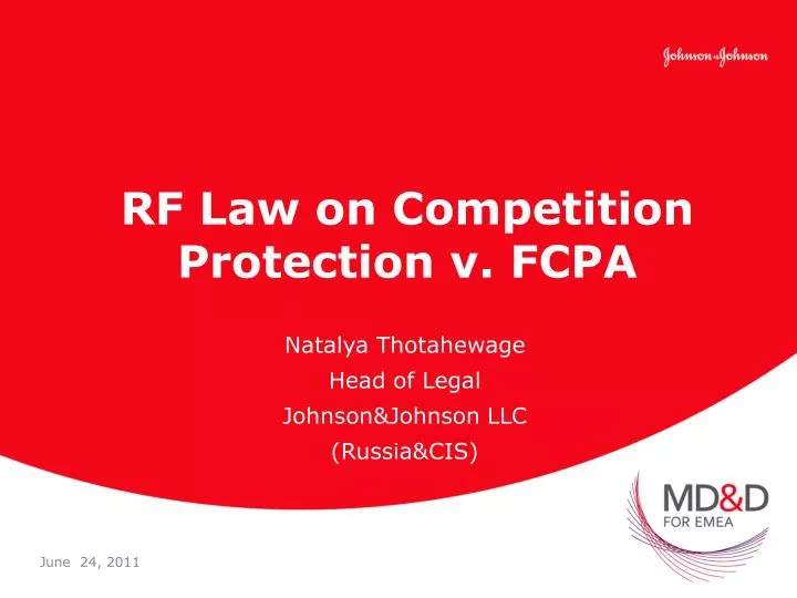 rf law on competition protection v fcpa