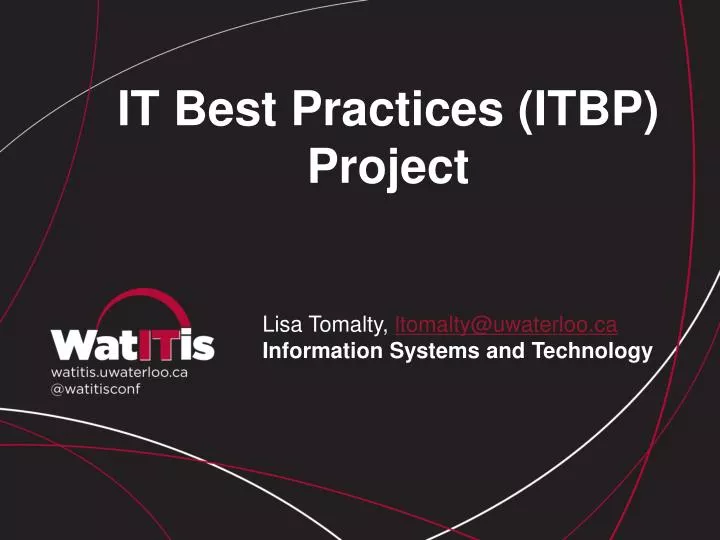 it best practices itbp project