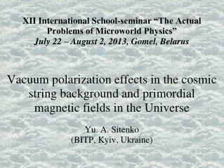 Outline 1. Spontaneous symmetry breaking and topological defects of