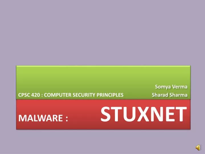 malware stuxnet