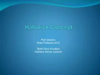 Halliwick Concept