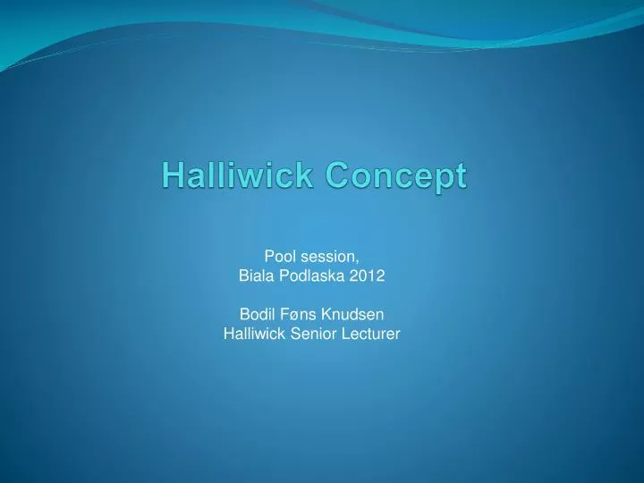 halliwick concept