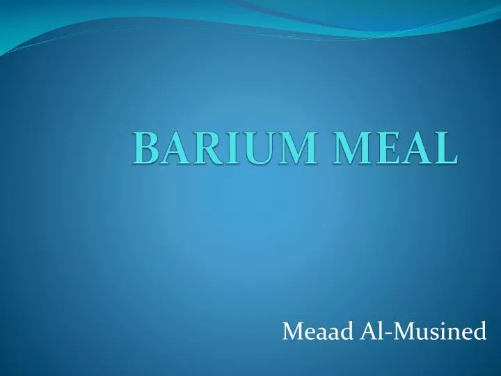 barium meal