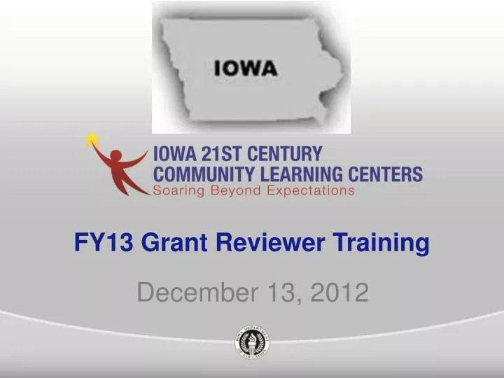 fy13 grant reviewer training