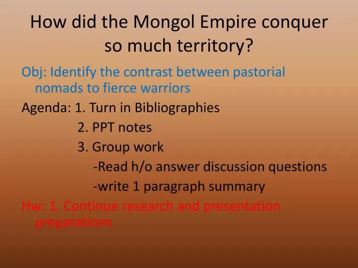 how did the mongol empire conquer so much territory