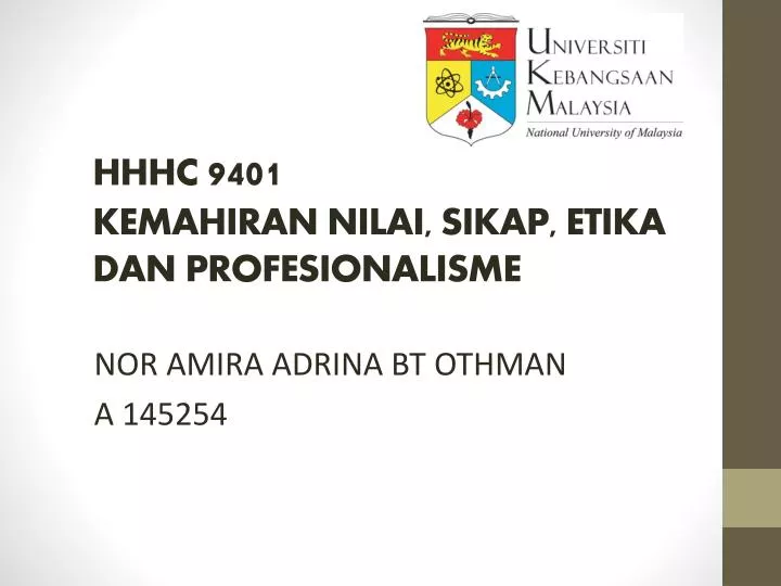 hhhc 9401 kemahiran nilai sikap etika dan profesionalisme