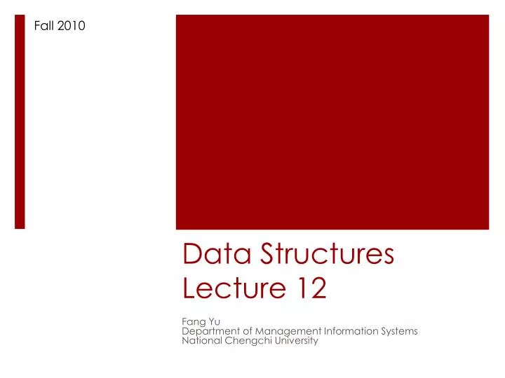 data structures lecture 12