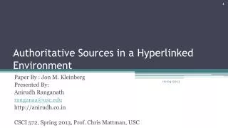 Authoritative Sources in a Hyperlinked Environment