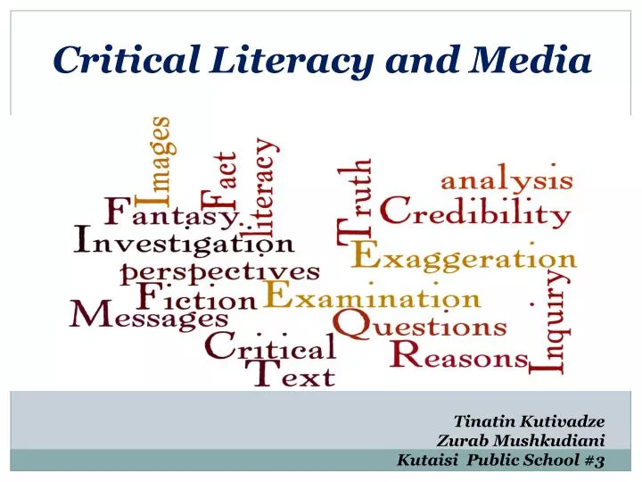 critical literacy and media