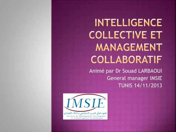 intelligence collective et management collaboratif