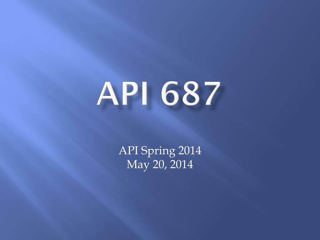 PPT - API 687 PowerPoint Presentation, free download - ID:2074771