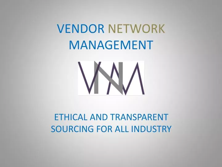 vendor network management