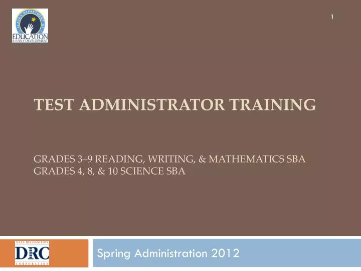 test administrator training grades 3 9 reading writing mathematics sba grades 4 8 10 science sba