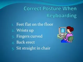Correct Posture When Keyboarding