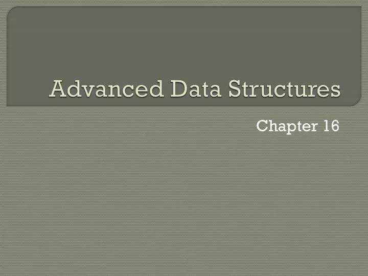 advanced data structures