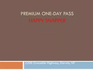 Premium One-Day Pass Happy Snapper