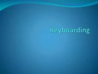 keyboarding