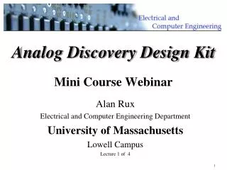 Analog Discovery Design Kit Mini Course Webinar