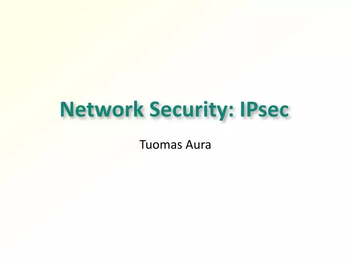 network security ipsec