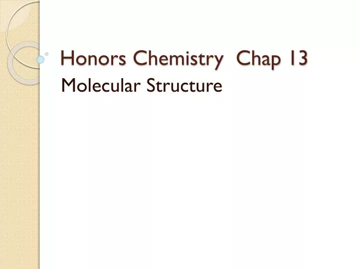 honors chemistry chap 13