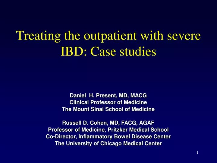 treating the outpatient with severe ibd case studies