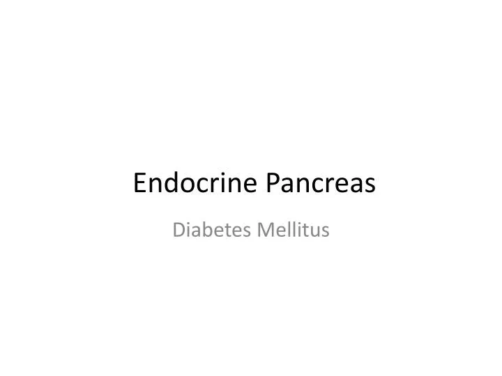 endocrine pancreas