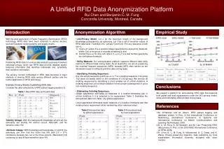 A Unified RFID Data Anonymization Platform Rui Chen and Benjamin C. M. Fung