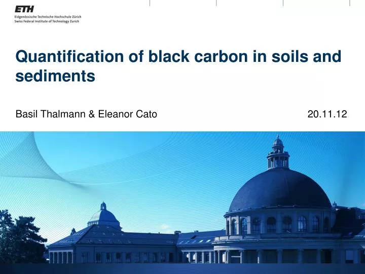 quantification of black carbon in soils and sediments