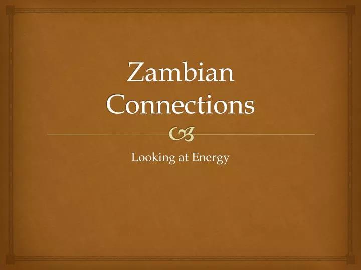 zambian connections
