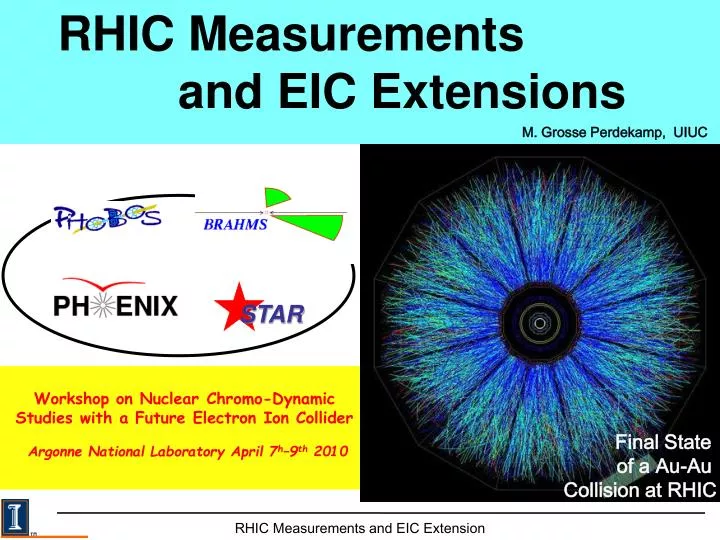 rhic measurements and eic extensions