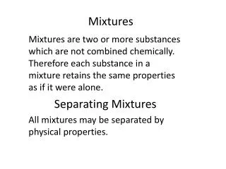 Mixtures