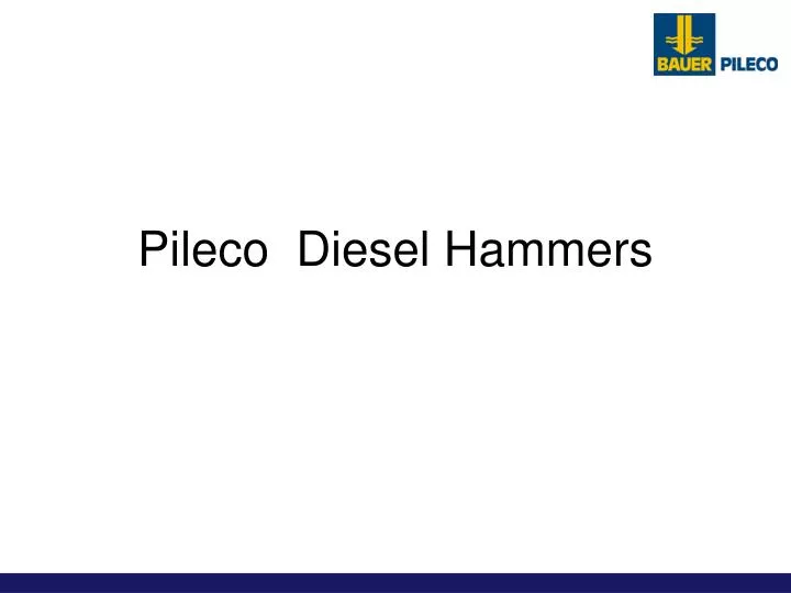 pileco diesel hammers