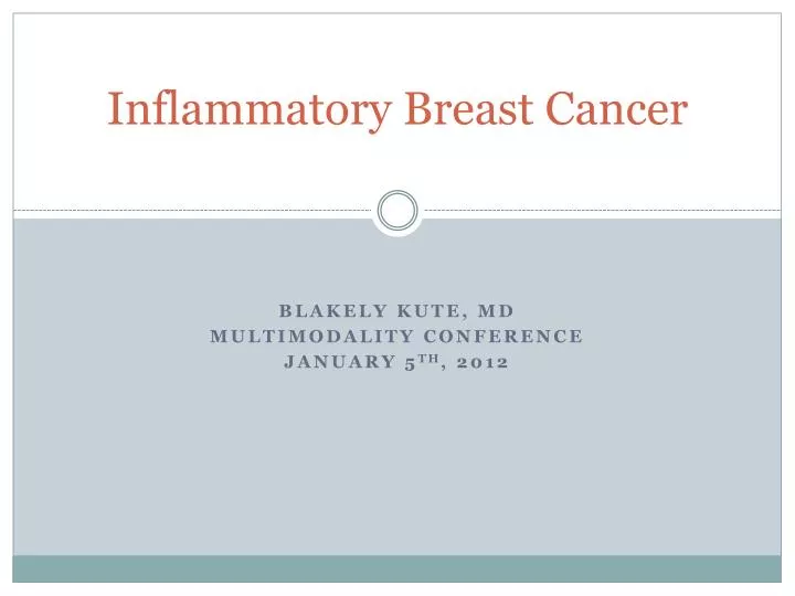 inflammatory breast cancer