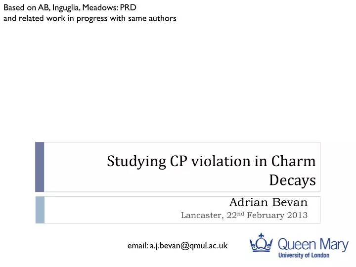 studying cp violation in charm decays