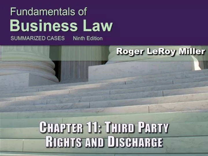 chapter 11 third party rights and discharge