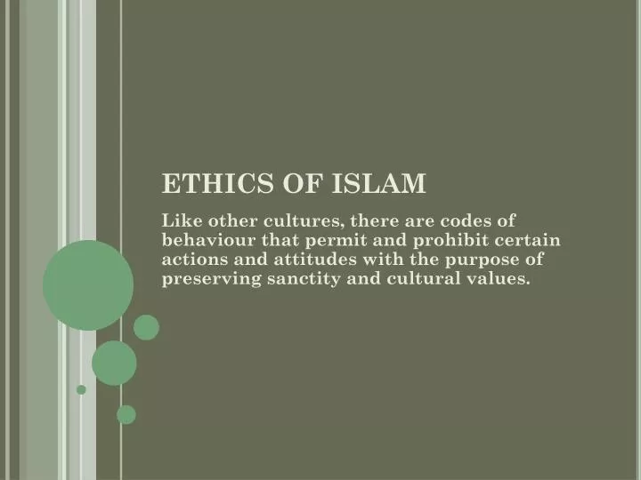 ethics of islam