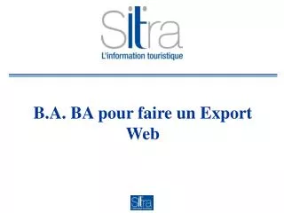 b a ba pour faire un export web