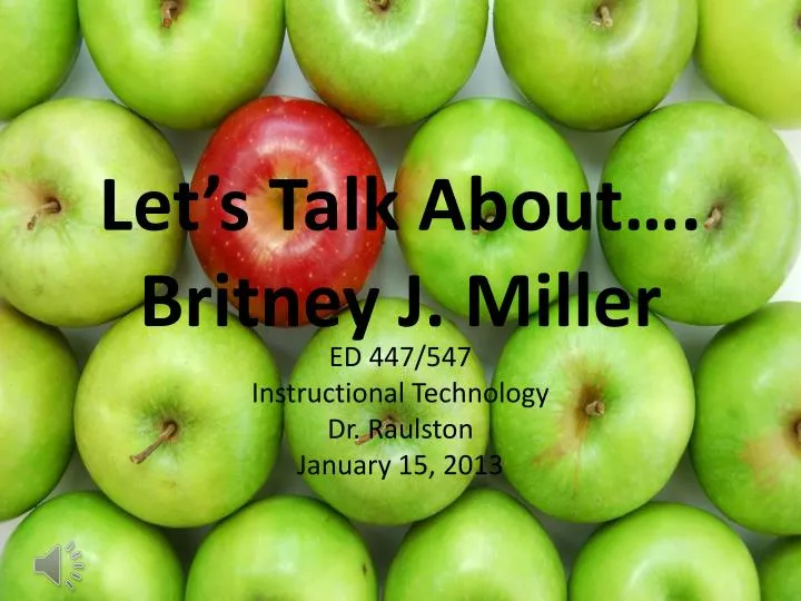 let s talk about britney j miller