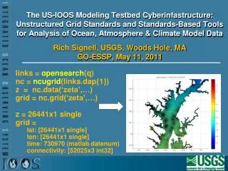 Rich Signell , USGS, Woods Hole, MA GO-ESSP, May 11, 2011