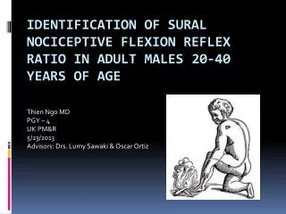 Identification of Sural Nociceptive flexion reflex Ratio in adult Males 20-40 years of age