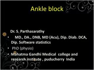 Ankle block