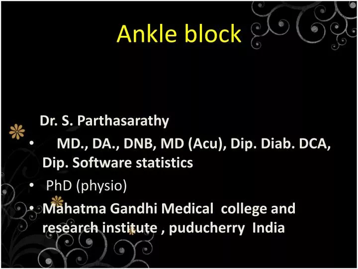 ankle block