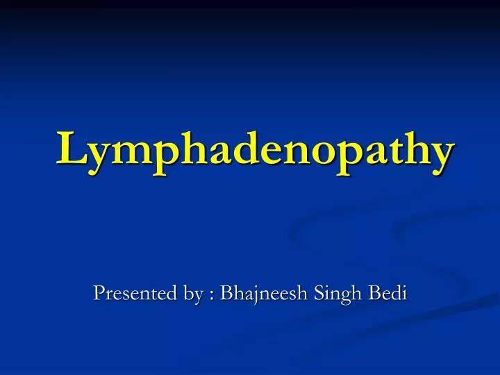lymphadenopathy