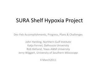 SURA Shelf Hypoxia Project
