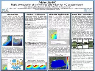 AdcircLite -NC Rapid computation of storm surge and waves for NC coastal waters