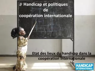 handicap et politiques de coop ration internationale