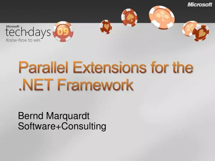 parallel extensions for the net framework